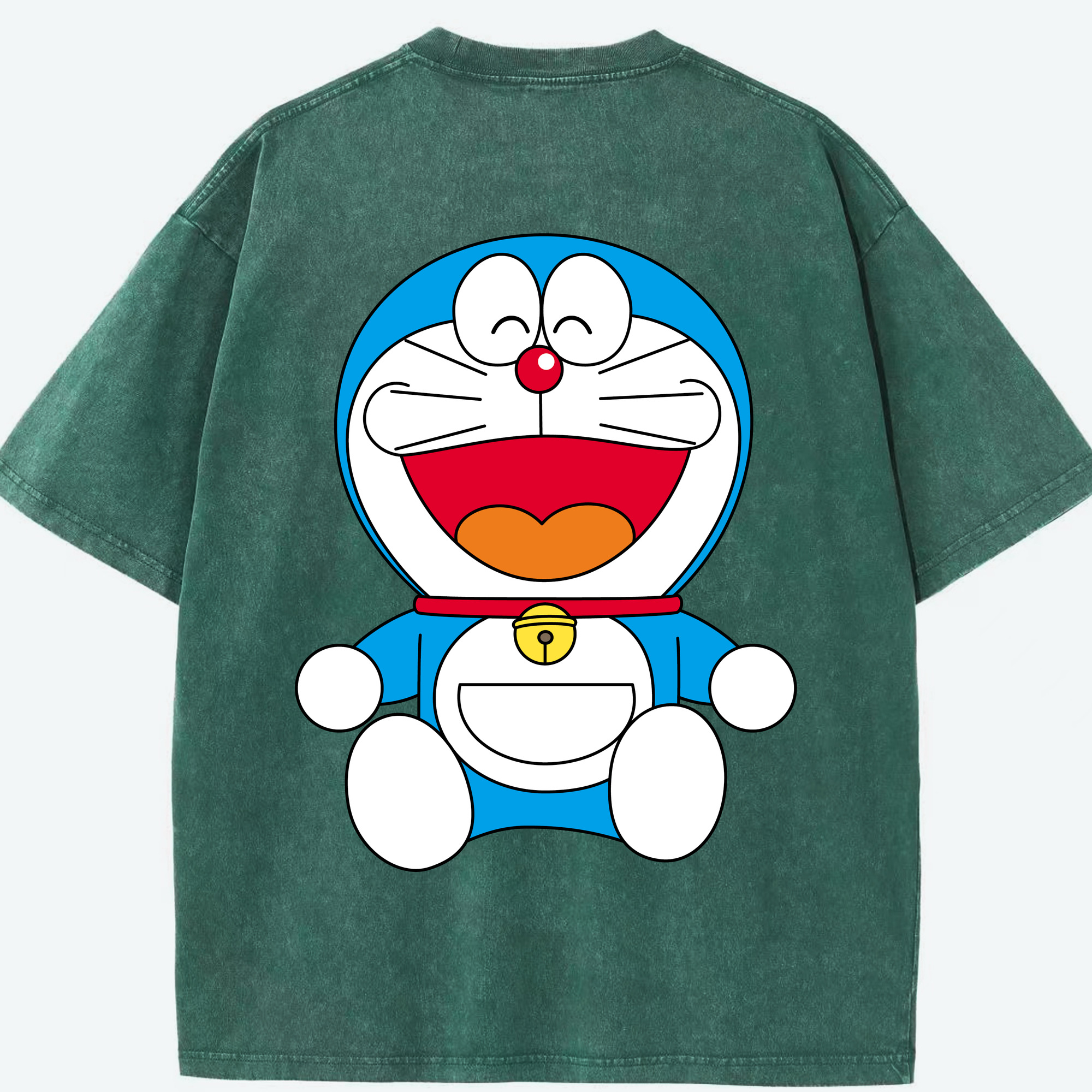 （画像用） ドラえもん Doraemon 綿100% ヴィンテージ風 半袖Tシャツ（背面プリント）